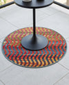 Urban Terrace Collection Area Rug -  Walkway Round Multi  lifestyle 79