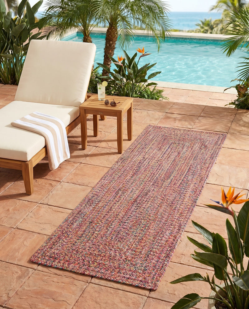 Sustainable Strands Indoor-Outdoor Oasis Collection Area Rug -  Sandbar (Multi) Runner Multi  lifestyle 63
