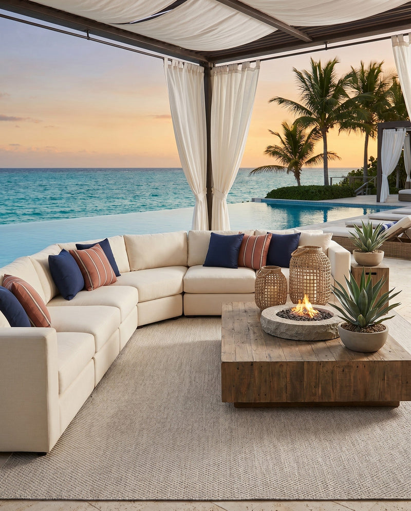Seaside Serenity Collection Area Rug - Veranda (Light Gray) Rectangle Light Gray  lifestyle 23