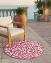 Savannah Escape Collection Area Rug -  Amazon (Magenta) Round Magenta  lifestyle 53