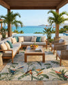 Seaside Blooms Collection Area Rug -  Tropic Rectangle Multi  lifestyle 28