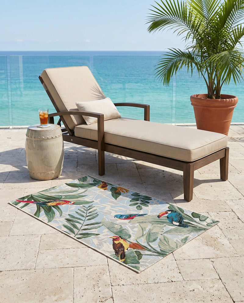 Seaside Blooms Collection Area Rug -  Tropic Rectangle Multi  lifestyle 32