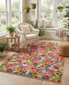 Seaside Blooms Collection Area Rug -  Marseilles Rectangle Multi  lifestyle 49