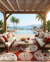 Urban Terrace Collection Area Rug -  Deck Rectangle Terracotta  lifestyle 43