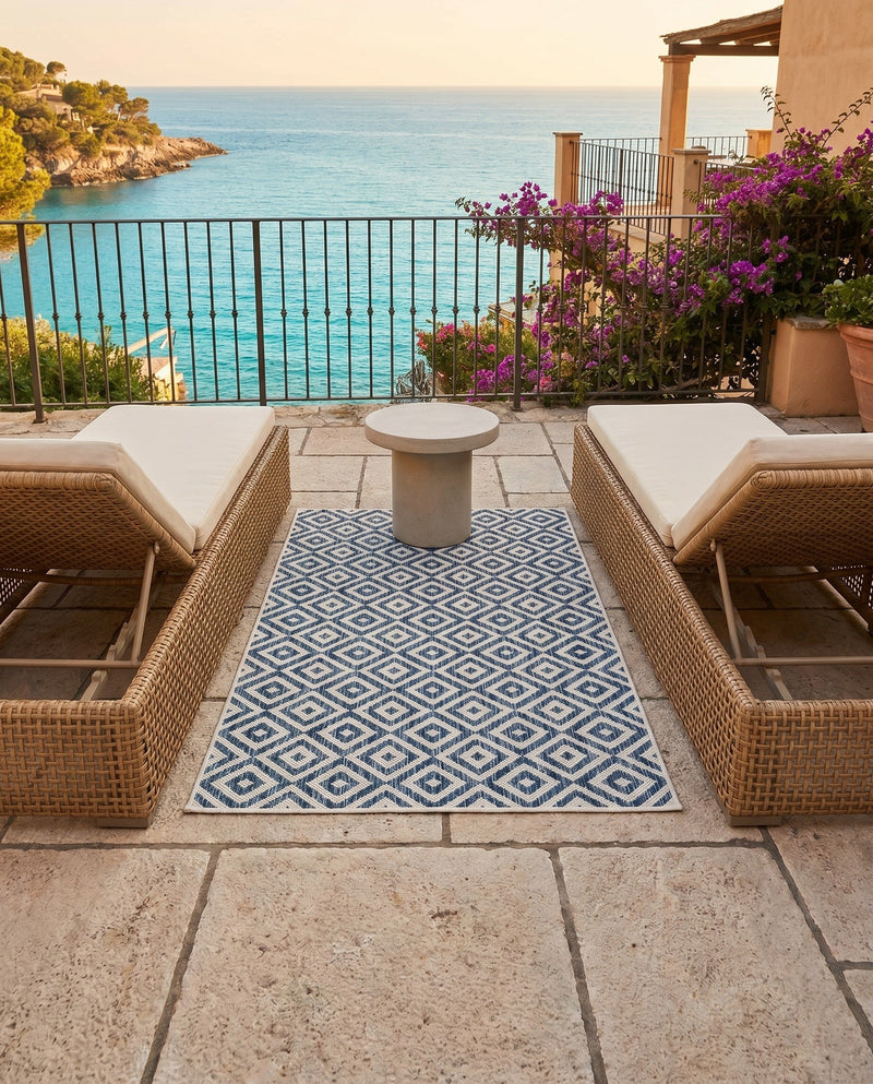 Urban Oasis Rugs Collection Area Rug -  Rooftop (Blue) Rectangle Blue  lifestyle 16