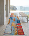 Urban Terrace Collection Area Rug -  Arbour Runner Multi  lifestyle 76