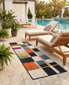 Outdoor Marrakesh Collection Area Rug -  Tangier Runner Multi  lifestyle 61
