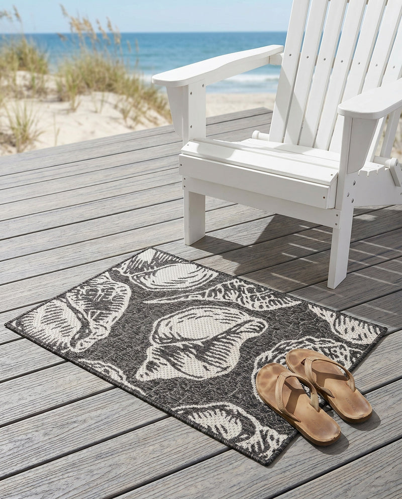Seaside Haven Rugs Collection Area Rug -  Lighthouse (Black and White) Rectangle Black and White  lifestyle 5
