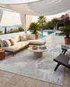 Seaside Blooms Collection Area Rug -  Tranquil Rectangle Gray  lifestyle 15