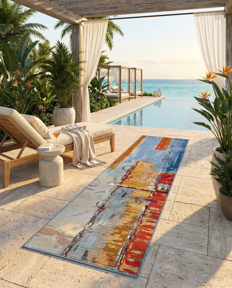 Urban Terrace Collection Area Rug -  Arbour Runner Multi  lifestyle 28