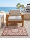 Tribal Terrace Treasures Collection Area Rug -  Incan Isle (Rust Red) Rectangle Rust Red  lifestyle 40