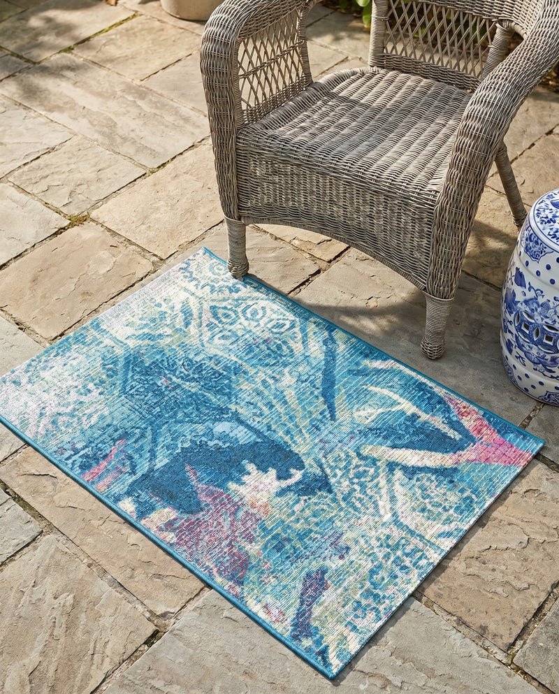 Seaside Haven Rugs Collection Area Rug - Marina Rectangle Multi  lifestyle 5