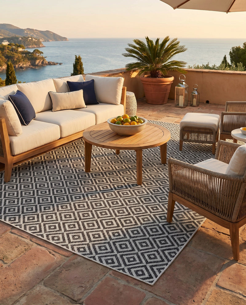 Urban Oasis Rugs Collection Area Rug -  Rooftop (Charcoal Gray) Rectangle Charcoal Gray  lifestyle 12