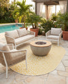 Urban Oasis Rugs Collection Area Rug -  Terrace (Yellow Ivory) Oval Yellow Ivory  lifestyle 55