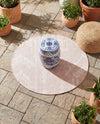 Desert Nomad Terrace Collection Area Rug - Sahara (Pink) Round Pink  lifestyle 35