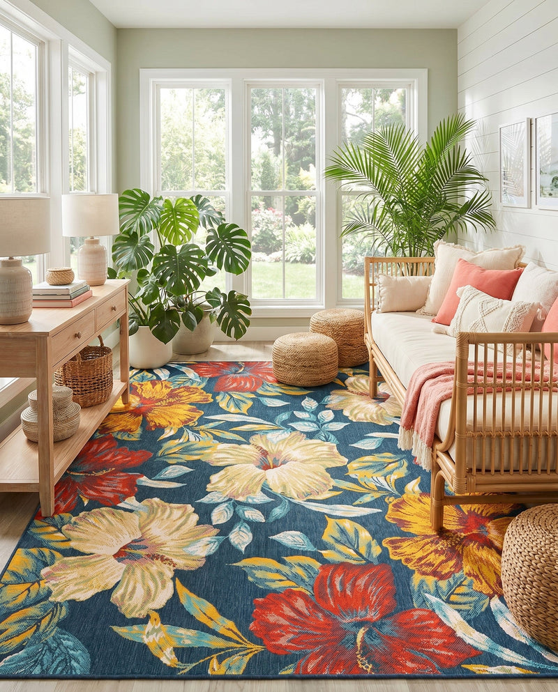 Seaside Haven Rugs Collection Area Rug -  Nautical Rectangle Multi  lifestyle 21