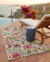 Seaside Blooms Collection Area Rug -  Meadow Rectangle Multi  lifestyle 49