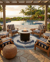 Seaside Haven Rugs Collection Area Rug -  Coralreef Round Navy Blue  lifestyle 68