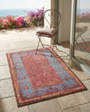 Patio Heritage Collection Area Rug -  Serenity Rectangle Vintage Salmon Coral  lifestyle 15