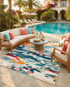 Outdoor Marrakesh Collection Area Rug -  Meknes Rectangle Multi  lifestyle 12