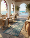 Seaside Haven Rugs Collection Area Rug -  Schooner Runner Blue  lifestyle 62