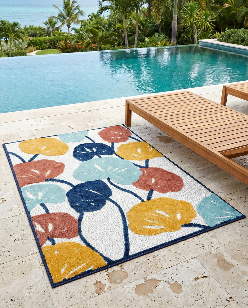 Caribbean Terrace Collection Area Rug -  Grenada Rectangle Ivory  lifestyle 31