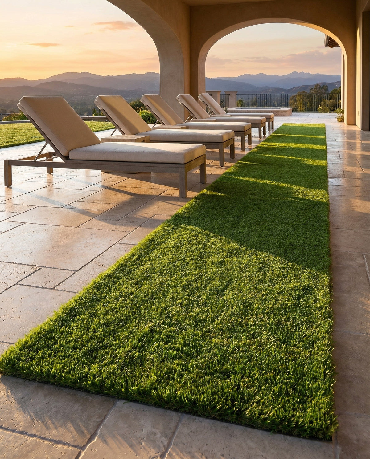 Meadow Retreat Collection Area Rug - Glen Runner Green  lifestyle 111