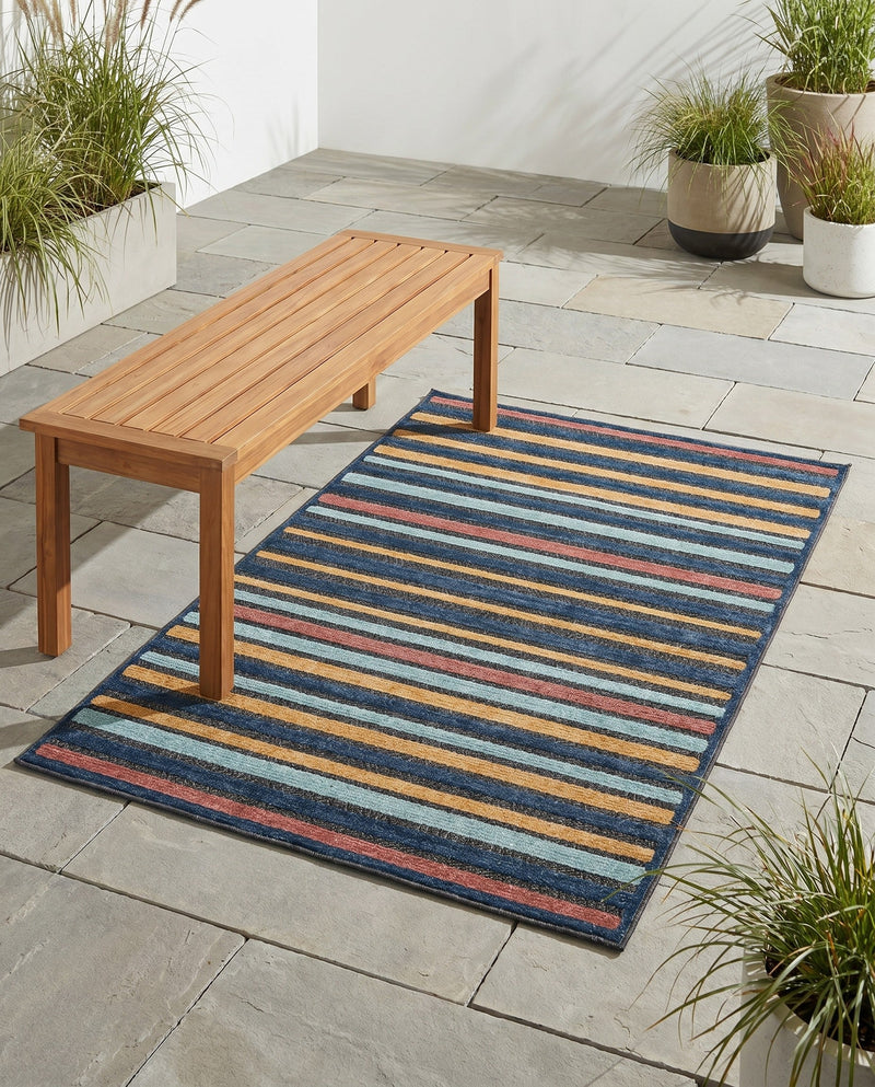 Caribbean Terrace Collection Area Rug -  Martinique Rectangle Charcoal  lifestyle 8