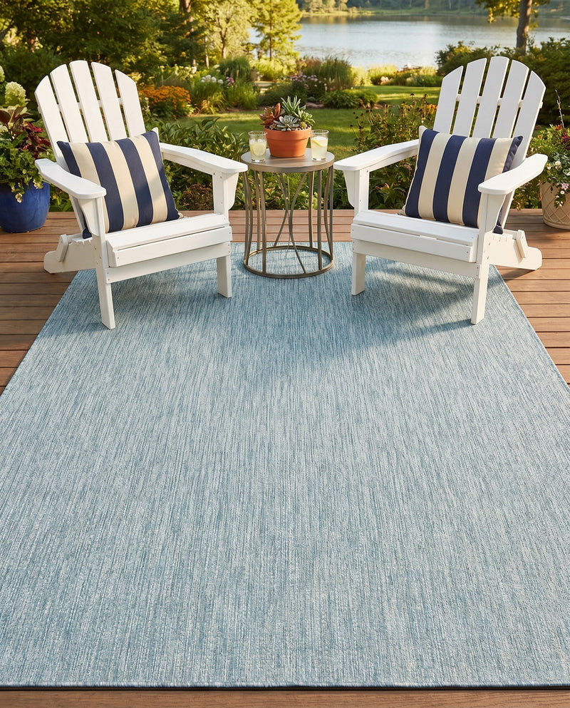 Seaside Serenity Collection Area Rug - Veranda (Aquamarine) Rectangle Aquamarine  lifestyle 11