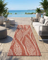 Seaside Blooms Collection Area Rug -  Evergreen (Rust Red) Runner Rust Red  lifestyle 41