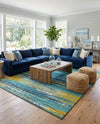 Seaside Haven Rugs Collection Area Rug -  Sandbar Rectangle Multi.Blue  lifestyle 19