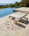 Seaside Blooms Collection Area Rug -  Meadow Round Multi  lifestyle 43