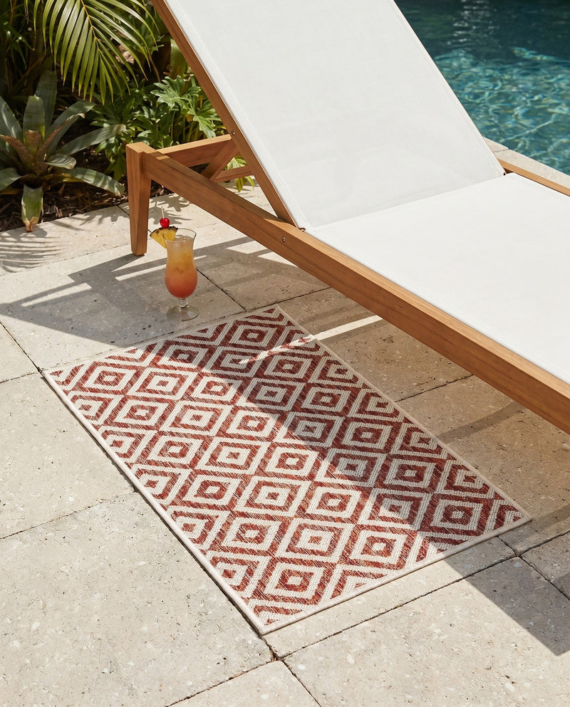 Urban Oasis Rugs Collection Area Rug -  Rooftop (Rust Red) Rectangle Rust Red  lifestyle 12