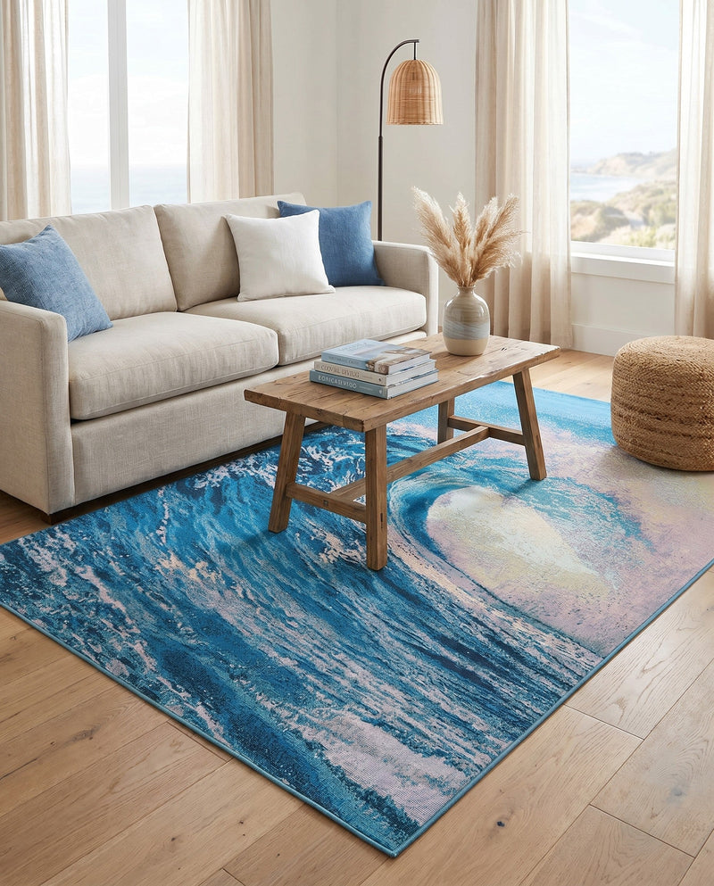 Urban Terrace Collection Area Rug - Veranda Rectangle Blue  lifestyle 14