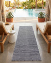 Jill Zarin Sedona Oasis Outdoor Collection Area Rug - Coconino (Navy Sky) Runner Navy Sky  lifestyle 56
