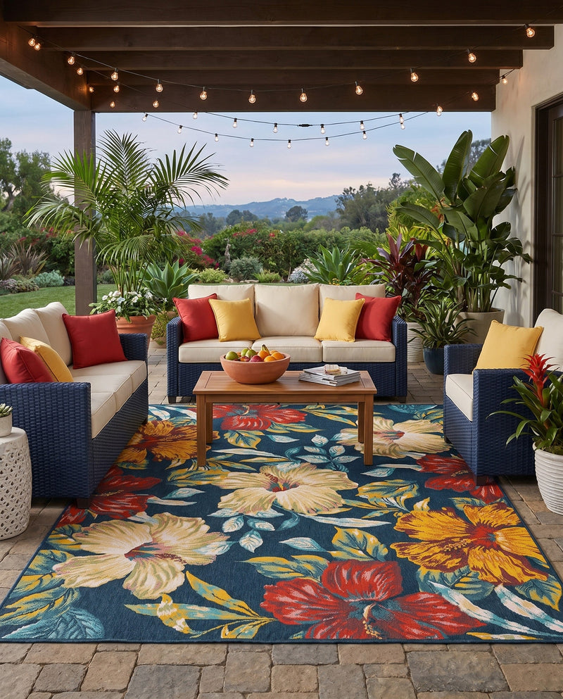Seaside Haven Rugs Collection Area Rug -  Nautical Rectangle Multi  lifestyle 26