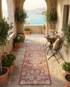 Patio Heritage Collection Area Rug - Savannah (Rust Red) Runner Rust Red  lifestyle 53