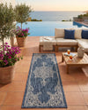 Patio Heritage Collection Area Rug -  Charleston (Blue) Runner Blue  lifestyle 41