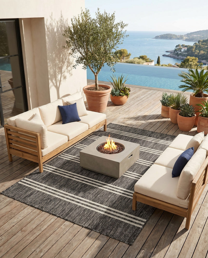 Urban Oasis Rugs Collection Area Rug -  District (Charcoal) Rectangle Charcoal  lifestyle 15
