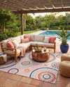 Seaside Blooms Collection Area Rug -  Eden Rectangle Pink  lifestyle 78