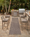 Seaside Serenity Collection Area Rug - Veranda (Light Brown) Runner Light Brown  lifestyle 34
