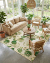 Seaside Blooms Collection Area Rug -  Ivy Rectangle Green  lifestyle 59