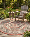 Patio Heritage Collection Area Rug - Veranda Round Multi  lifestyle 24