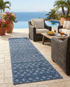 Garden Lattice Charm Collection Area Rug -  Pergola (Navy Blue) Runner Navy Blue  lifestyle 42