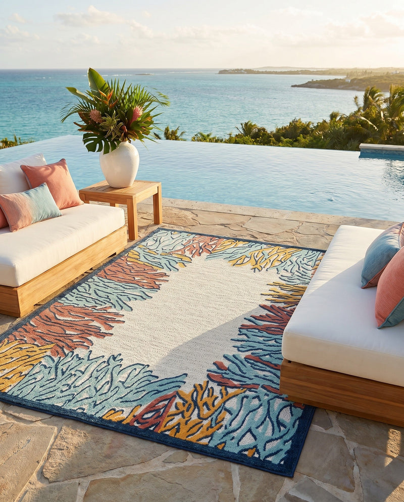 Caribbean Terrace Collection Area Rug -  Tortola Rectangle Multi  lifestyle 20