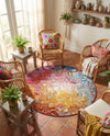 Urban Terrace Collection Area Rug -  Terrace Round Multi  lifestyle 60