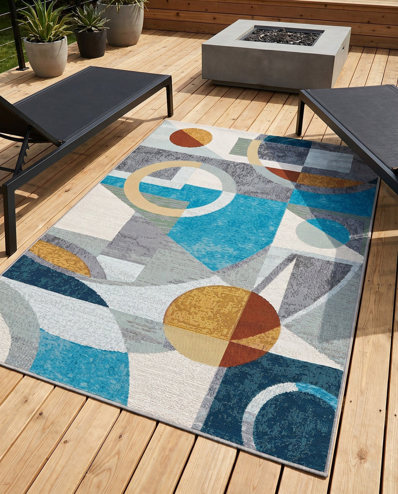 Urban Terrace Collection Area Rug -  Loggia Rectangle Multi  lifestyle 8