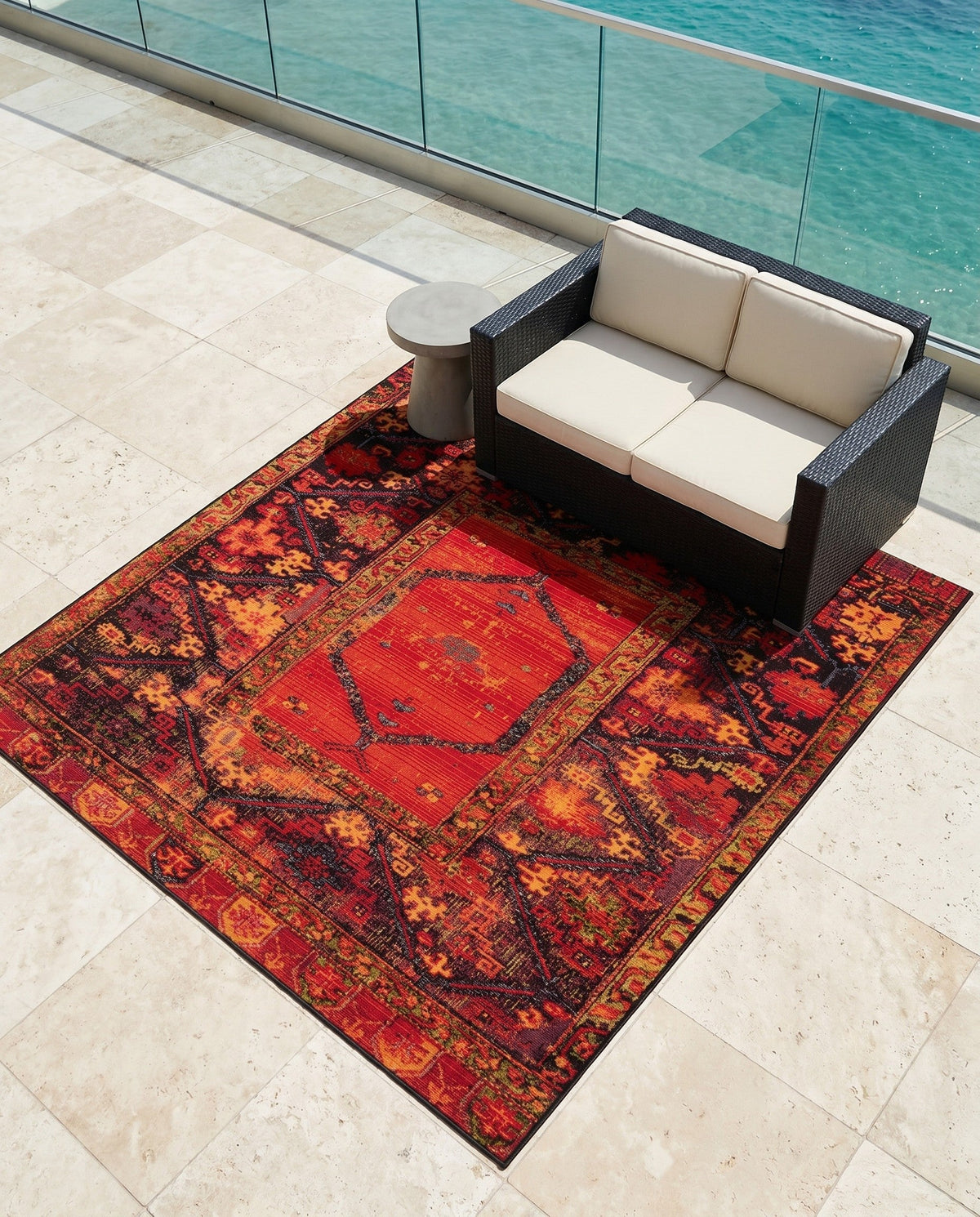 Safari Escape Rugs Collection Area Rug - Serengeti Square Multi  lifestyle 170