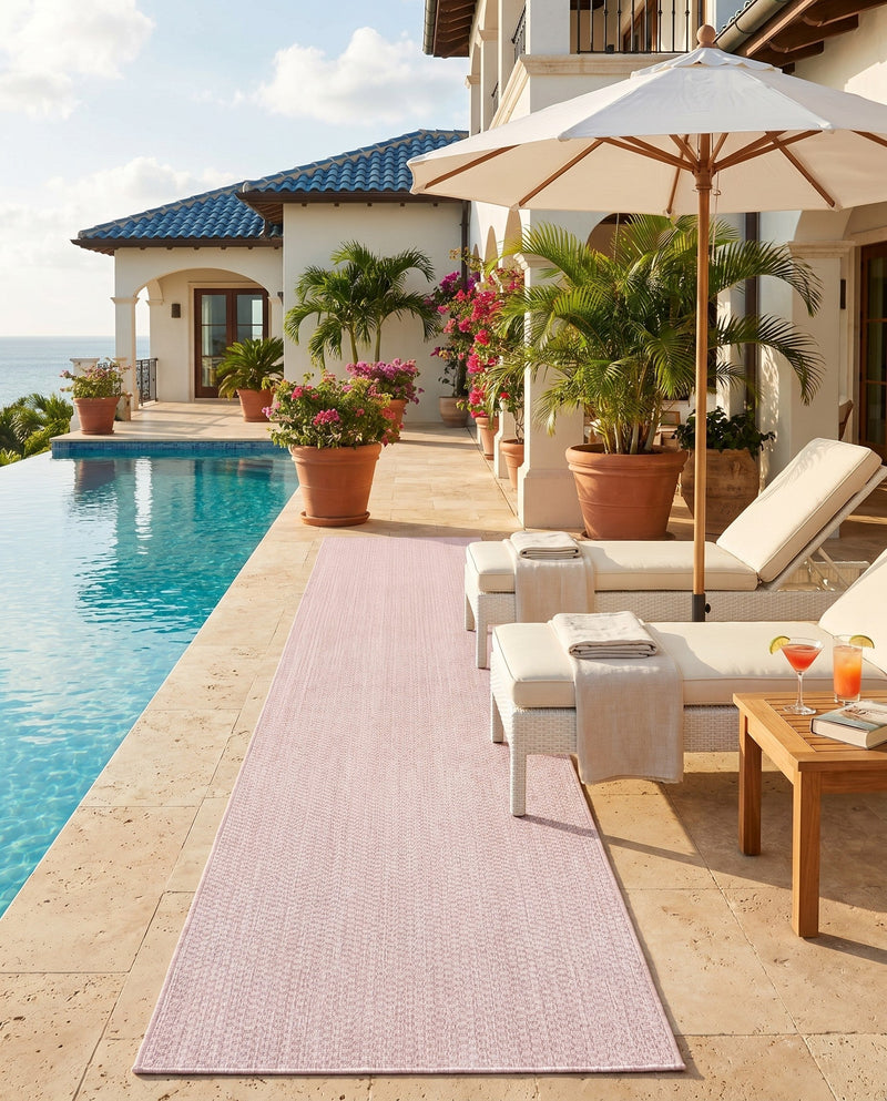 Seaside Serenity Collection Area Rug - Veranda (Whisper Pink) Runner Whisper Pink  lifestyle 22