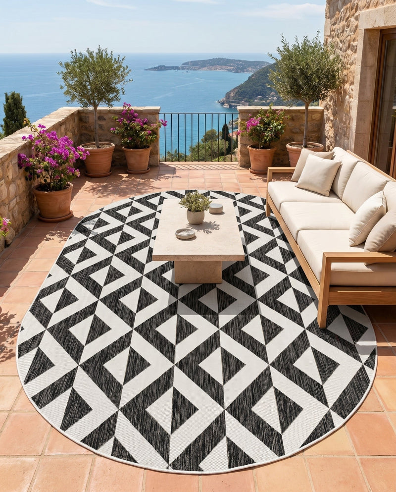 Urban Oasis Rugs Collection Area Rug -  Highrise (Charcoal Gray) Oval Charcoal Gray  lifestyle 80